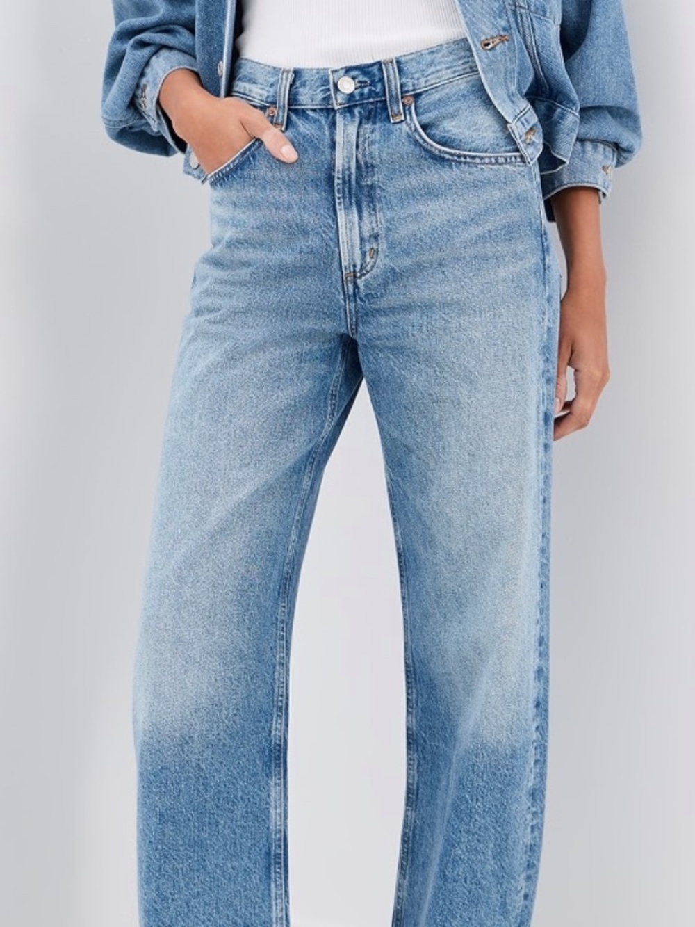 AGOLDE Low Curve High Rise Denim Jeans in Venture, Size 27 - Picture 3 of 7